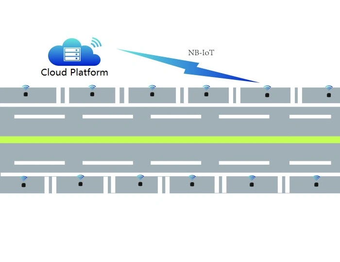 Système de stationnement de voiture sans fil de détection du capteur magnétique de flux de trafic Senso Nb-Iot véhicule géomagnétique détecteur en mode double