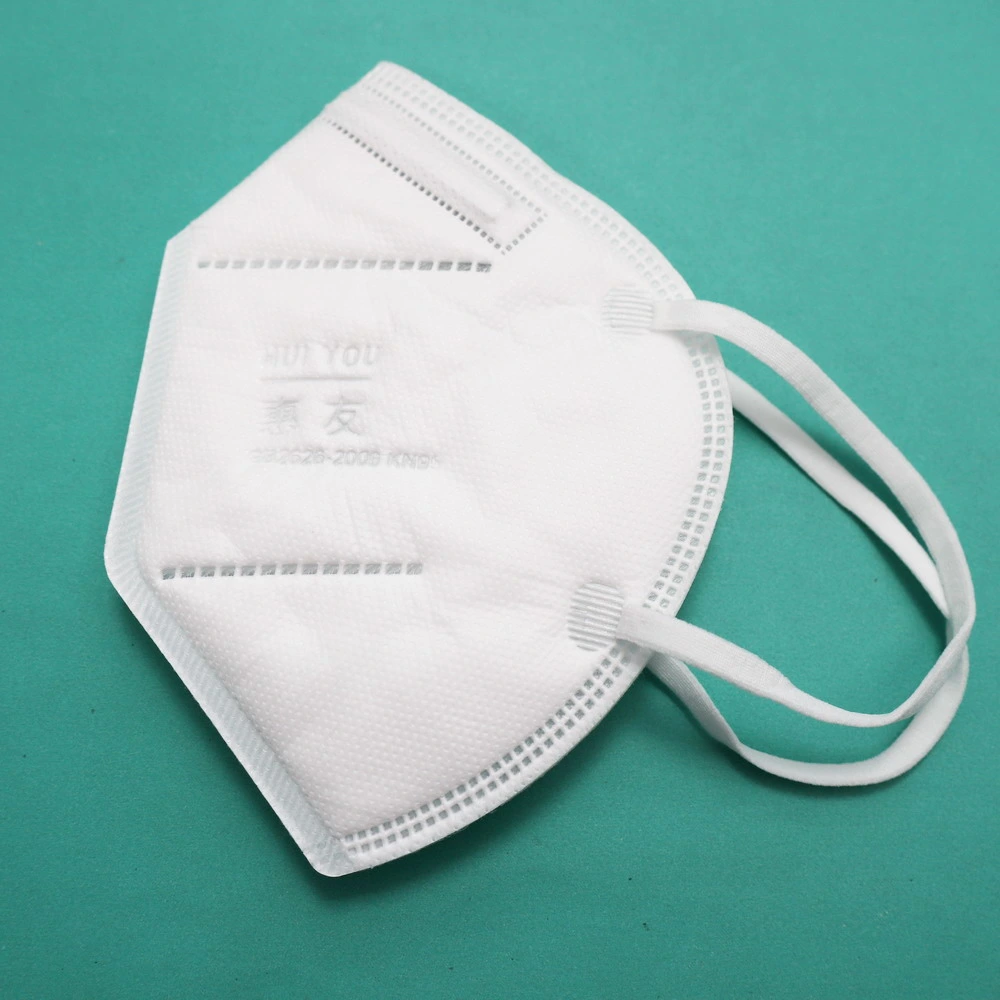 Disposable Nonwoven KN95 Face Mask White Color