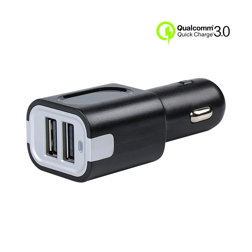 Qualcomm Dual USB QC3.0 Car Charger for Mobile Phone