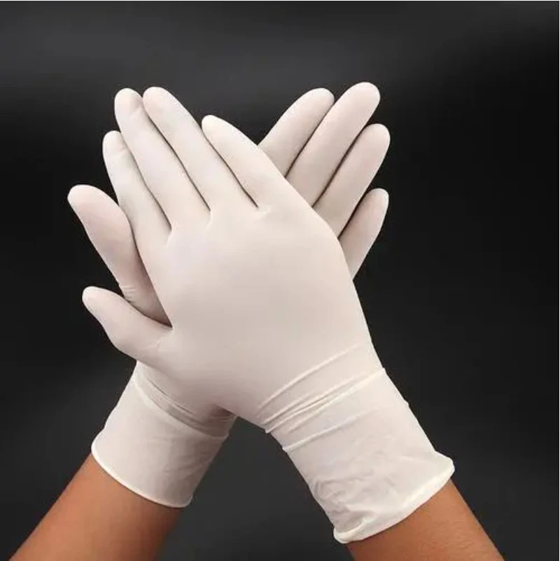 Custom Logo Certificated Medical Household Cleaning Waterproof Industrial Tattoo Examination Latex Disposable Gloves Powder Free