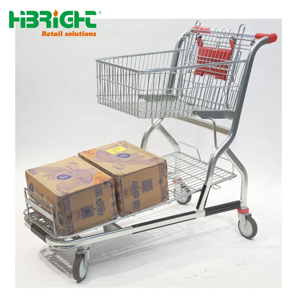 New Design Warehouse Logistic Trolley with Basket
