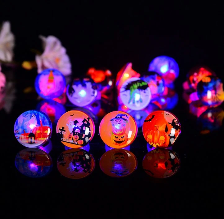 2022 New LED Light Christmas Halloween Ring Party Flash Toy Finger Light Gift