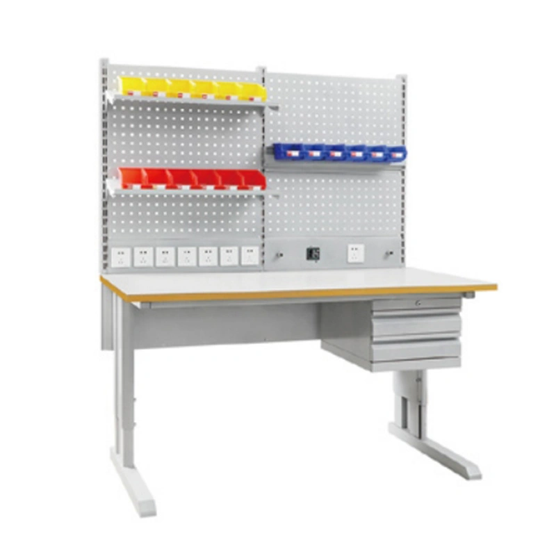 Customized Assembly Line Belt Conveyor Work Table Anti-Static Lab Workbench with LED Light