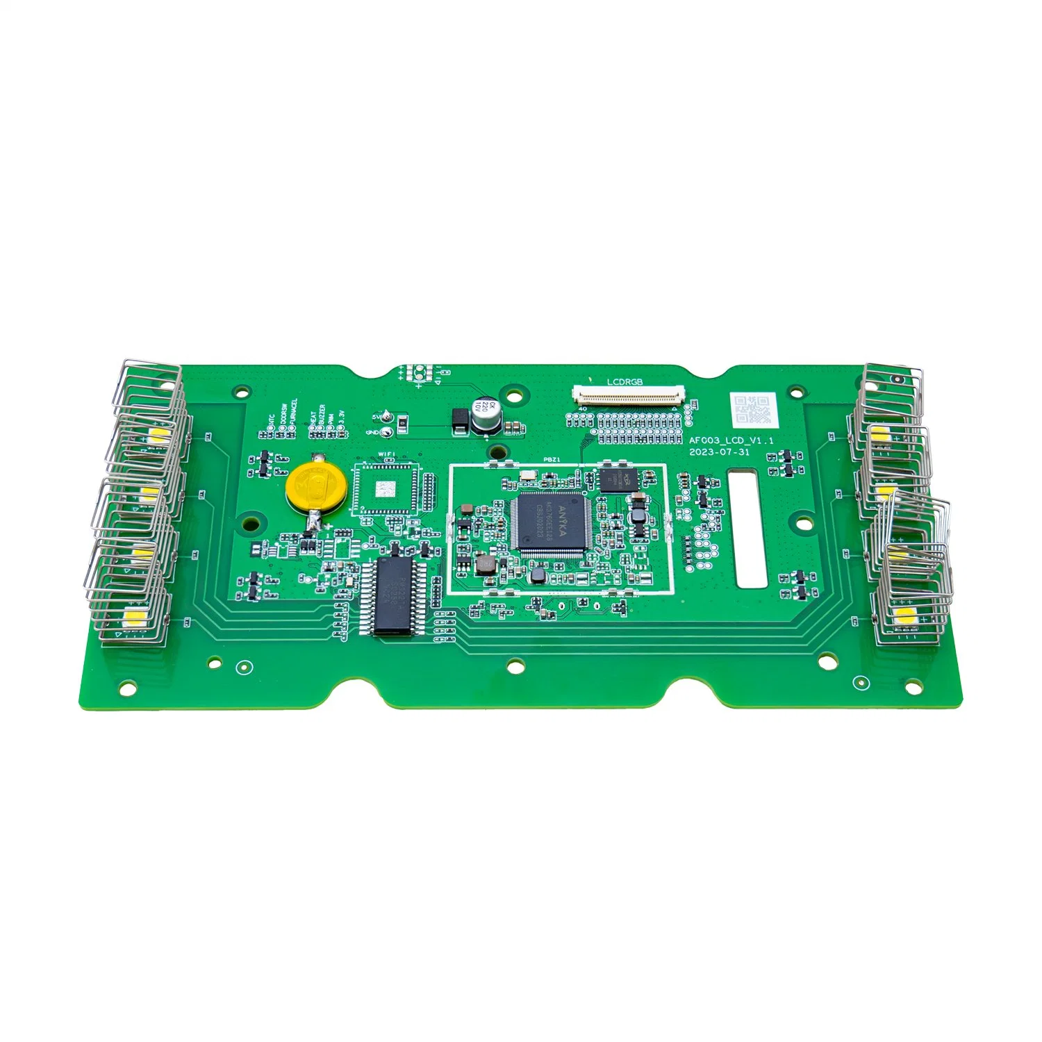 PCBA para fritadeiras a ar com visor LCD TFT de 5 polegadas Compatível com Wi-Fi Bluetooth Android System