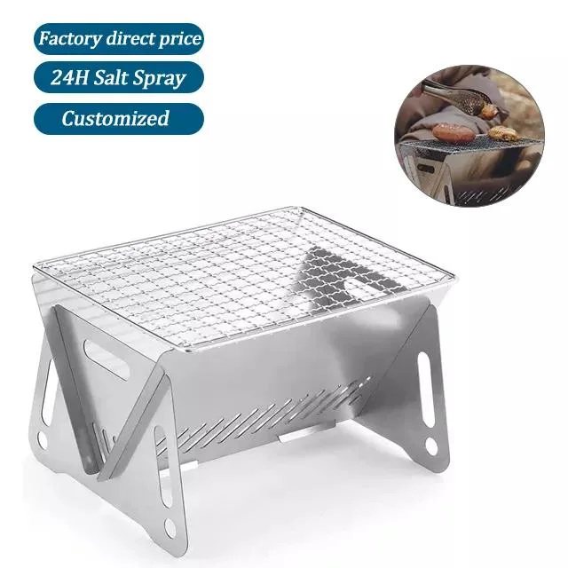 Fabricant OEM de ventes en gros le charbon de bois Barbecue extérieur pliable personnalisé en acier inoxydable four barbecue de haute qualité mesh de rack