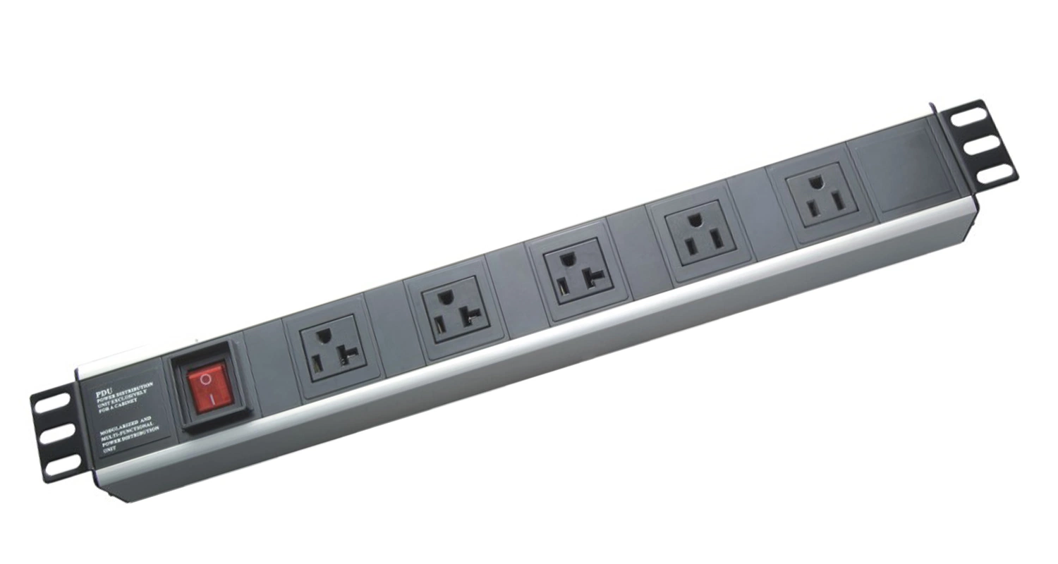 1u 19" 6 Way Universal Us Electric Leakage Protection/Switch/Surge Protection 6 Ports