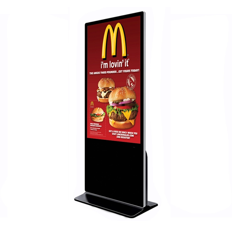 Indoor 43 Inch Floor Stands Advertising Display Free Standing LCD Digital Signage