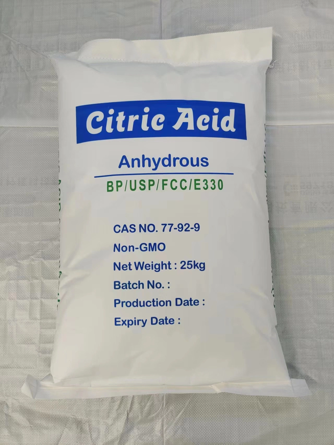 Chinese High Quality Food Acidity Regulators CAS 77-92-9 Citric Acid Anhydrous