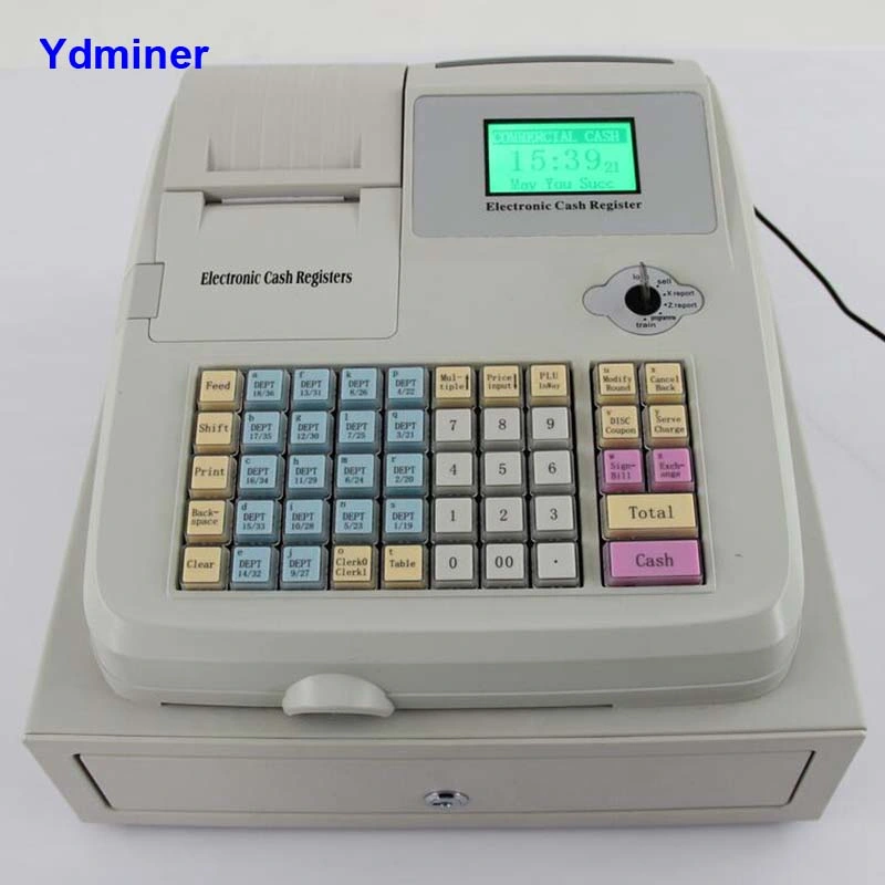 A granel Stock Cheap Electronic Cash Register máquina con 57mm térmico Impresora