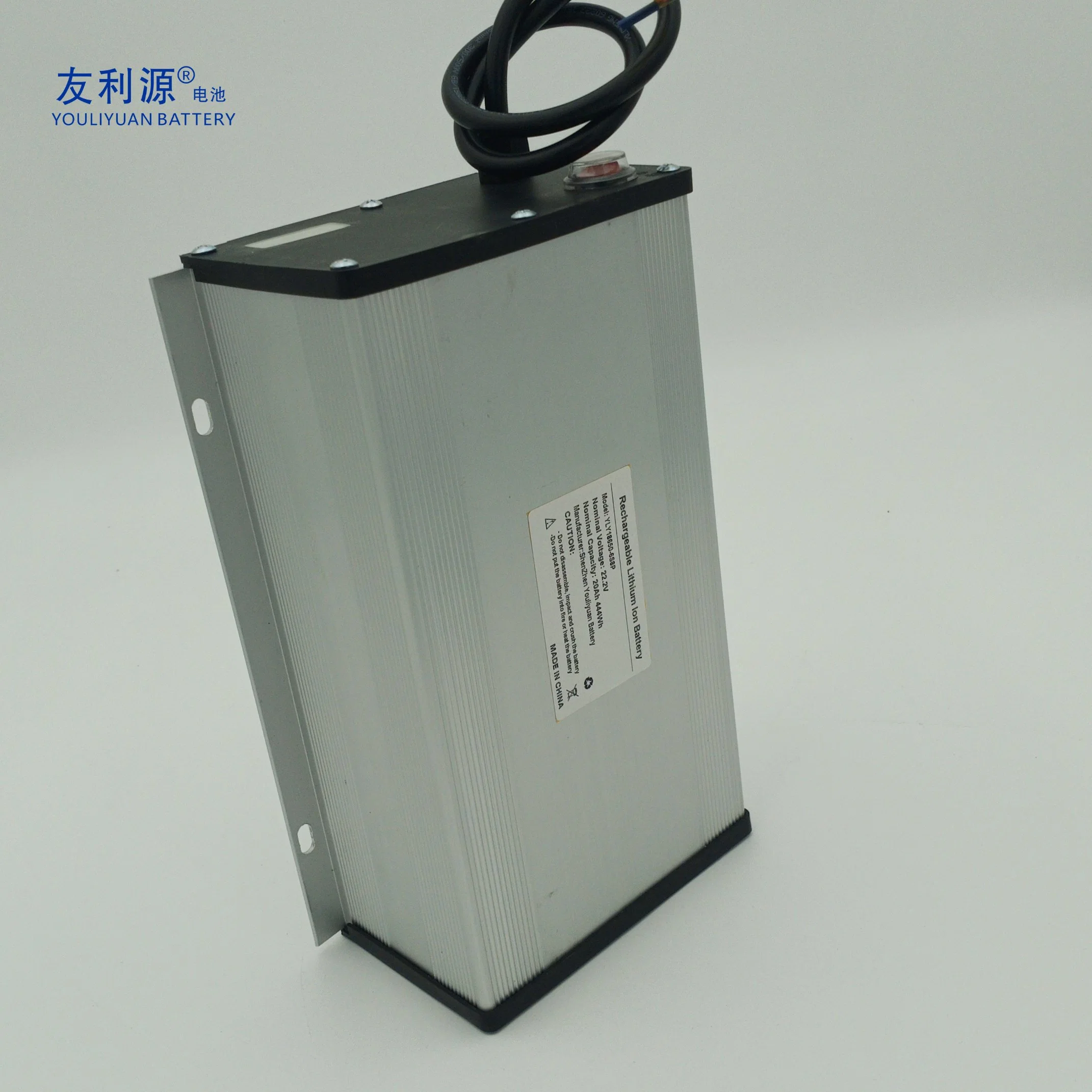 OEM ODM haute énergie d'usine de Shenzhen 444Wh packs batterie Lithium-ion 6s8p 18650 22.2V 20Ah Li-ion avec le boîtier en aluminium pour la lumière solaire