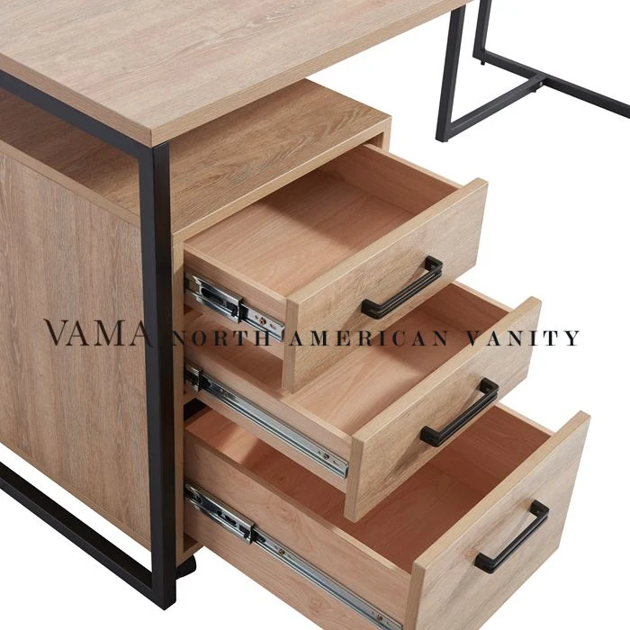 Vama 1800mm L-Shaped Computer Desk Office Desk Modern Writing Table Desk with Metal Legs 654072f-Od