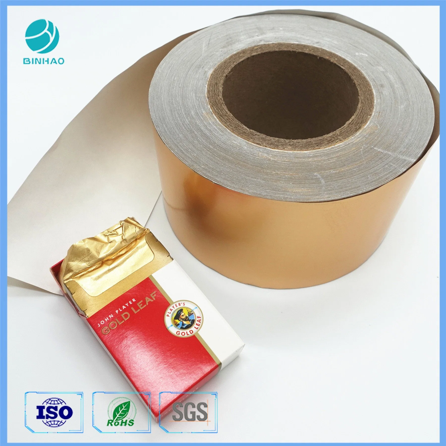 Gold Laminated Cigarette Wrapping Paper Aluminum Foil for Tobacco Package