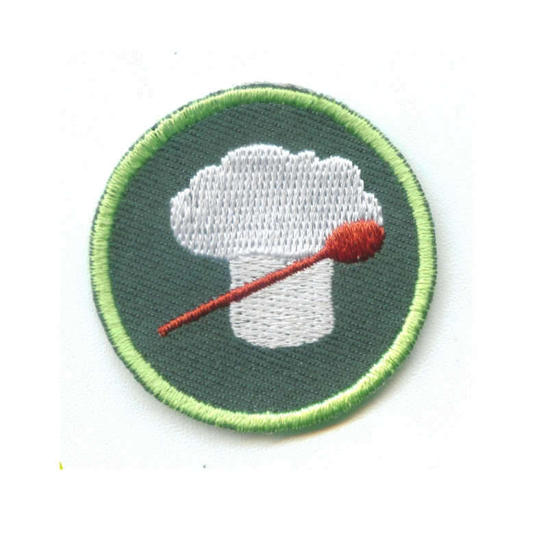 Simple Round Custom Design Logo Embroidery Patch for Garment (FTPT2305A)