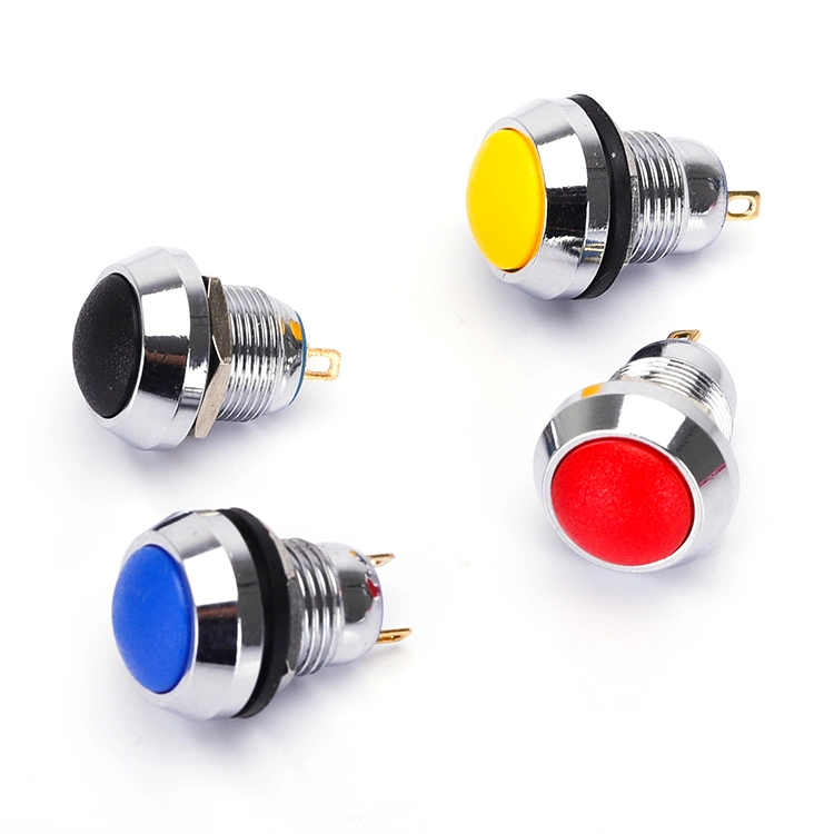 12mm Bunte Kunststoff Ball Form Kopf On-off rastend Wireless Metall Motorrad-Druckschalter