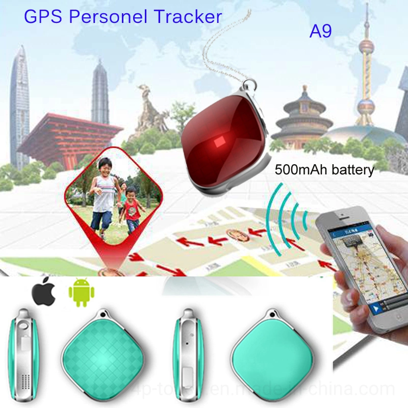 Nueva llegada Personal Mini portátil GSM ancianos Tracker GPS inteligente de llamadas de voz bidireccional para situaciones de emergencia SOS A9