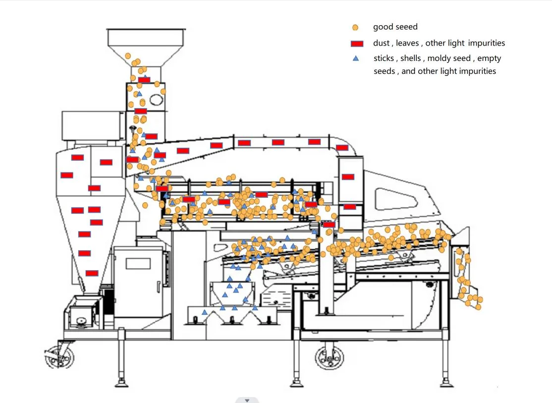 99.9% Clarity Agricultural Machinery Big Capacity 15t/H Sesame Cleaning Machine Grain Cleaner