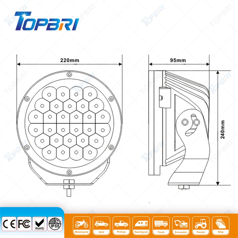 Automotive 150W Round Driving Lamp 4X4 LED Work Lamp