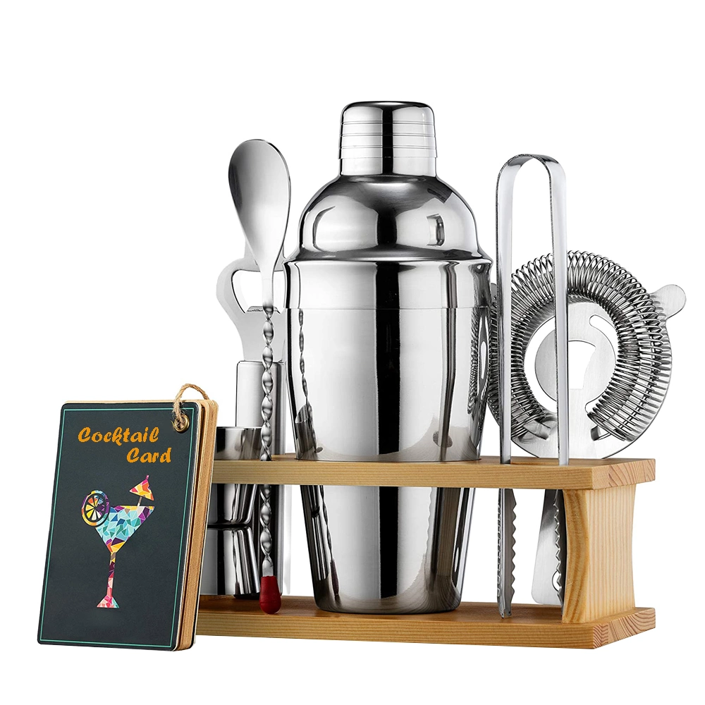 Stainless Steel Bartender Kit Cocktail Boston Shaker Bar Set with Kit