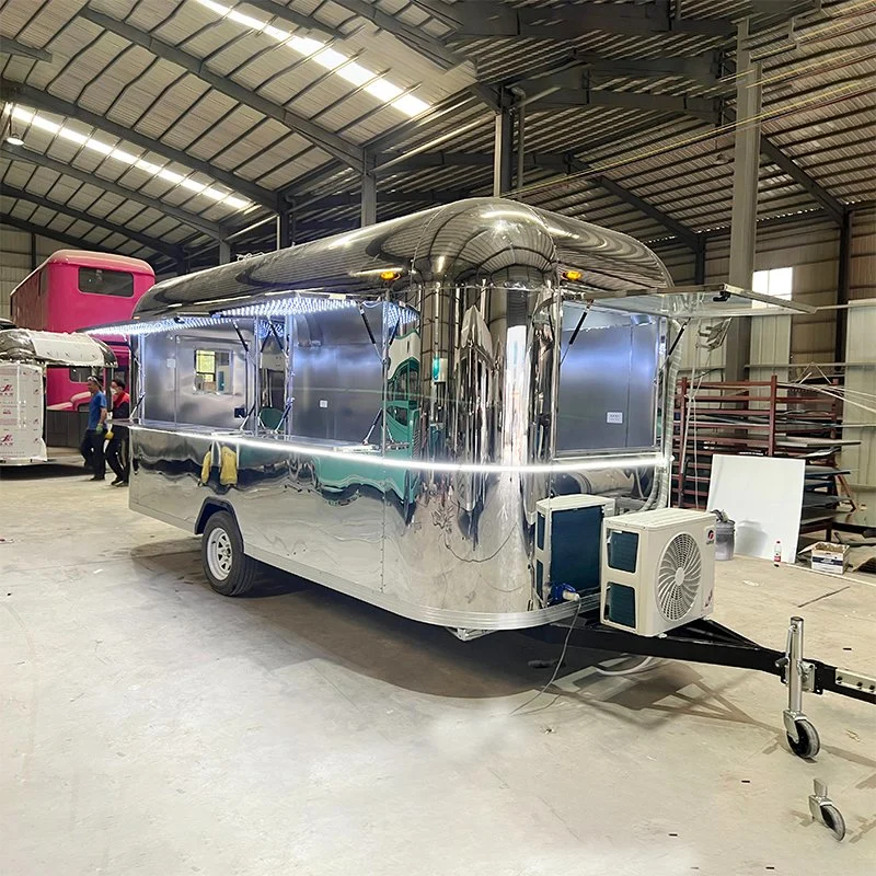 Galvanized Stainless Steel Electric Coffee Hot Dog Truck Trailer Carts with Equipments for USA Standards