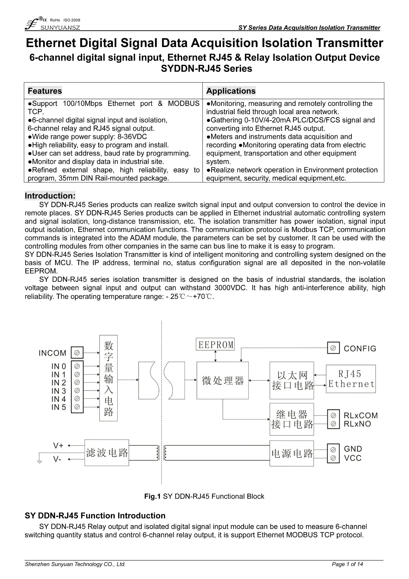 2 Channels Digital Signal to Relay Output Data Acquisition