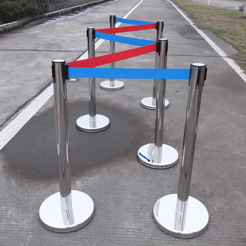 Retractable Stainless Steel Queue Crowd Control Safety Traffic Barrier