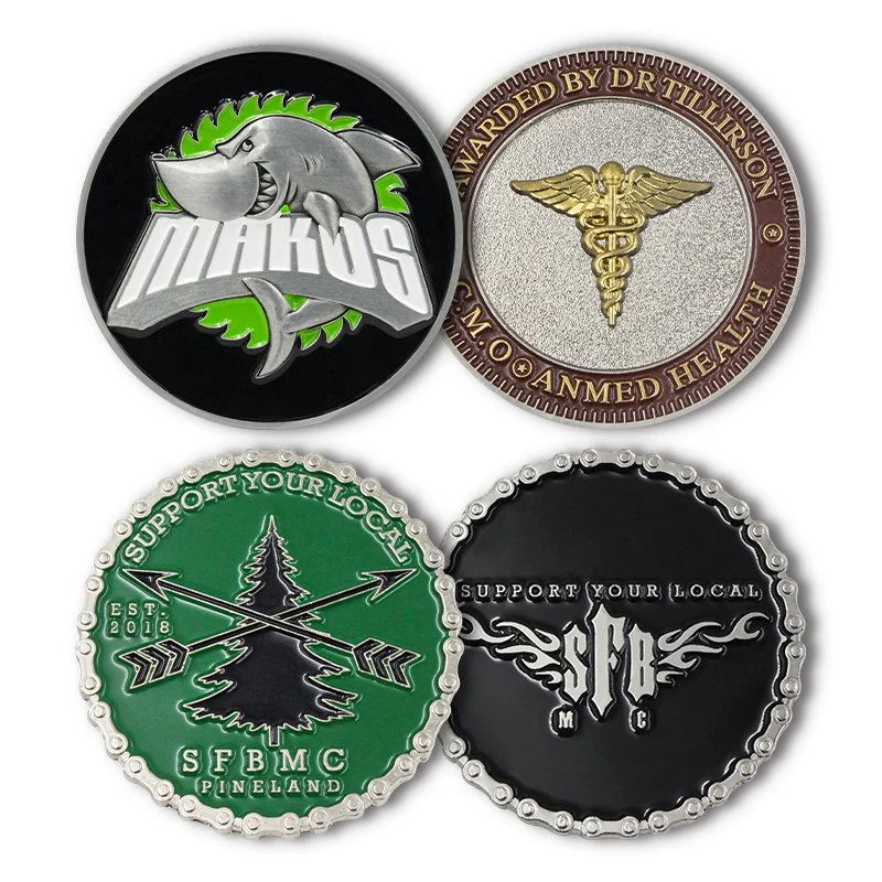 Cheap Challenge Coin Custom Made Color Coins Design Stamping Logo 3D 2D Zinc Alloy Metal Soft Enamel Souvenir Coins