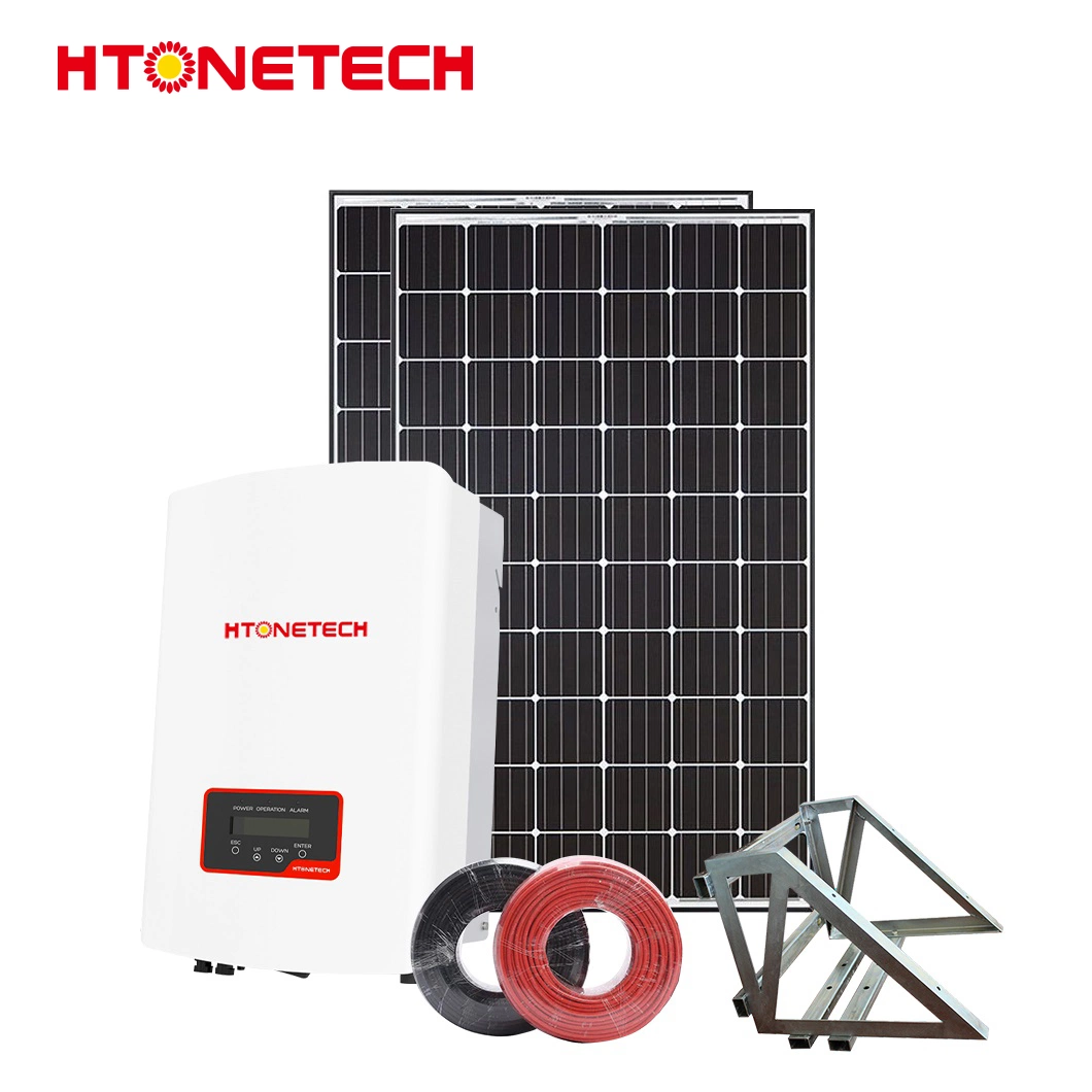 Htonetech 3kw Hybrid Inverter Solar Panel 250 W China Fabricantes 10KW 5kw en el sistema de energía solar de la red