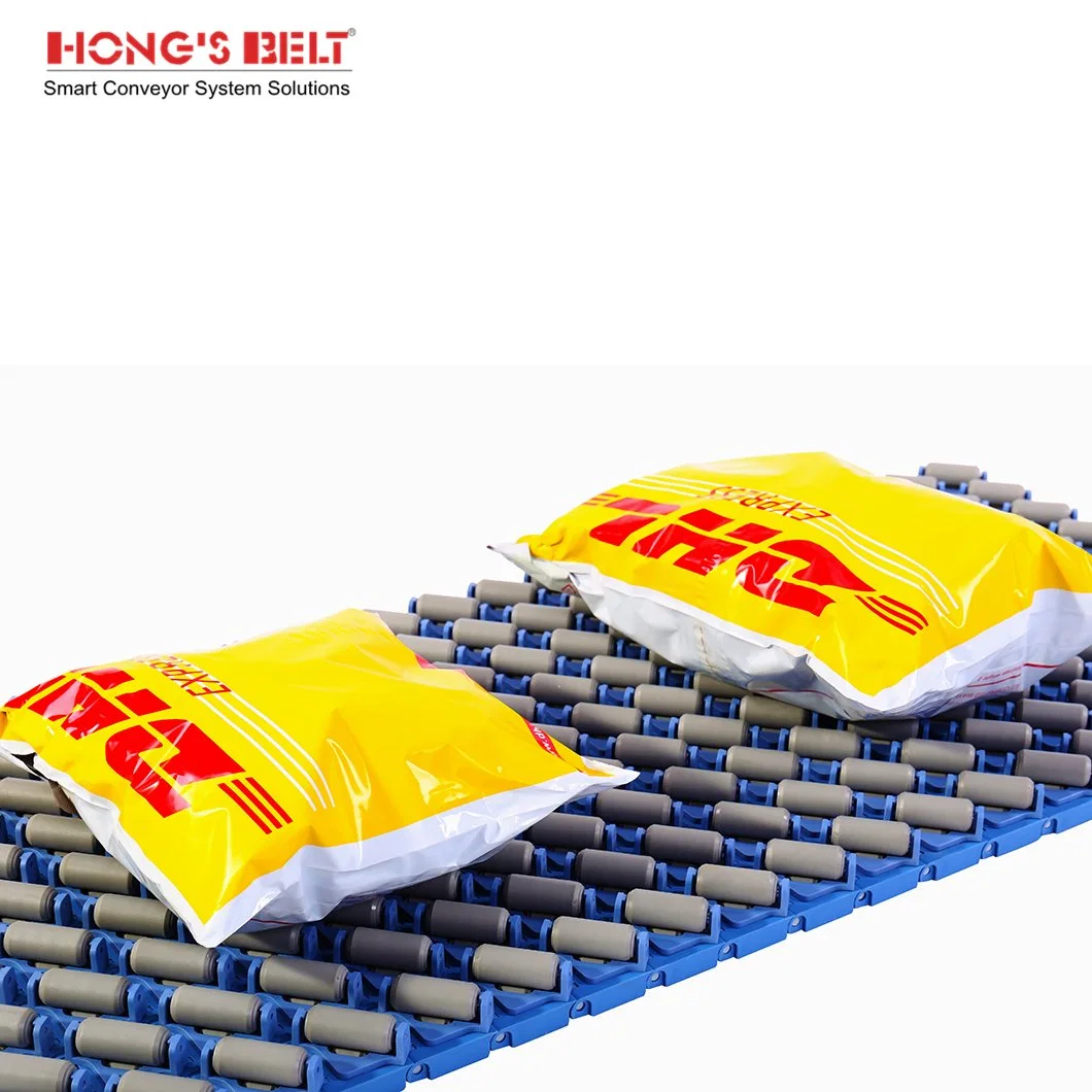 Hongsbelt HS-3800-4c Roller Top Modular Plastic Conveyor Belt for Sorting Conveyors