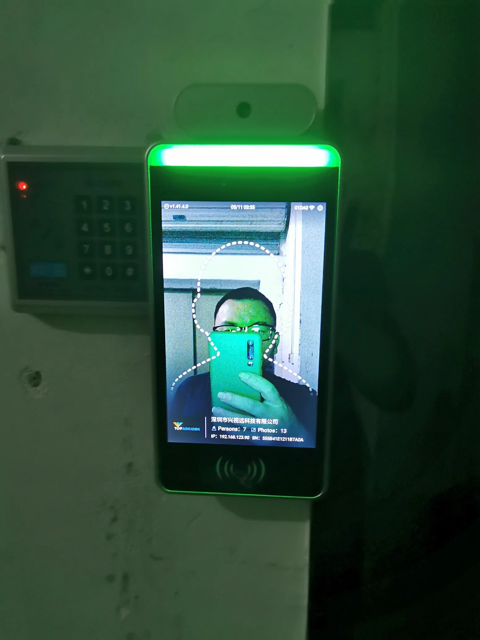 Face Recognition Terminal with Thermal Infrared Temperature Measurement and Time Attendance for Access Control System