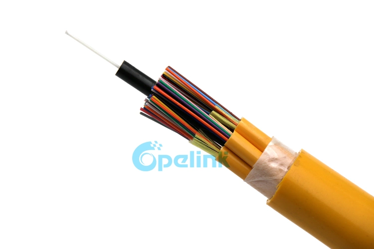 Cable de distribución de fibra óptica de la subunidad, cable de fibra óptica de cableado de interior multifibra, cable óptico monomodo de hasta 144 núcleos