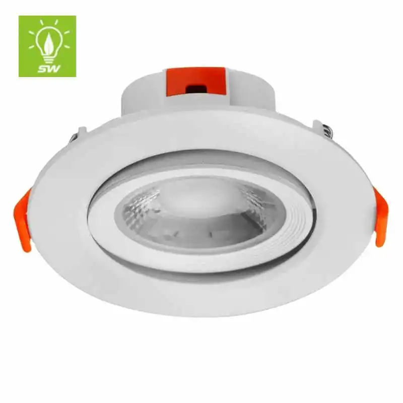 Luz interior LED de iluminação de alta qualidade luz ajustável do teto encastrável com holofote LED redondo quadrado de 3,5 W, 7 W, 9 W, 12 W, SMD2835 para baixo Luz com Branco puro Warm Cool