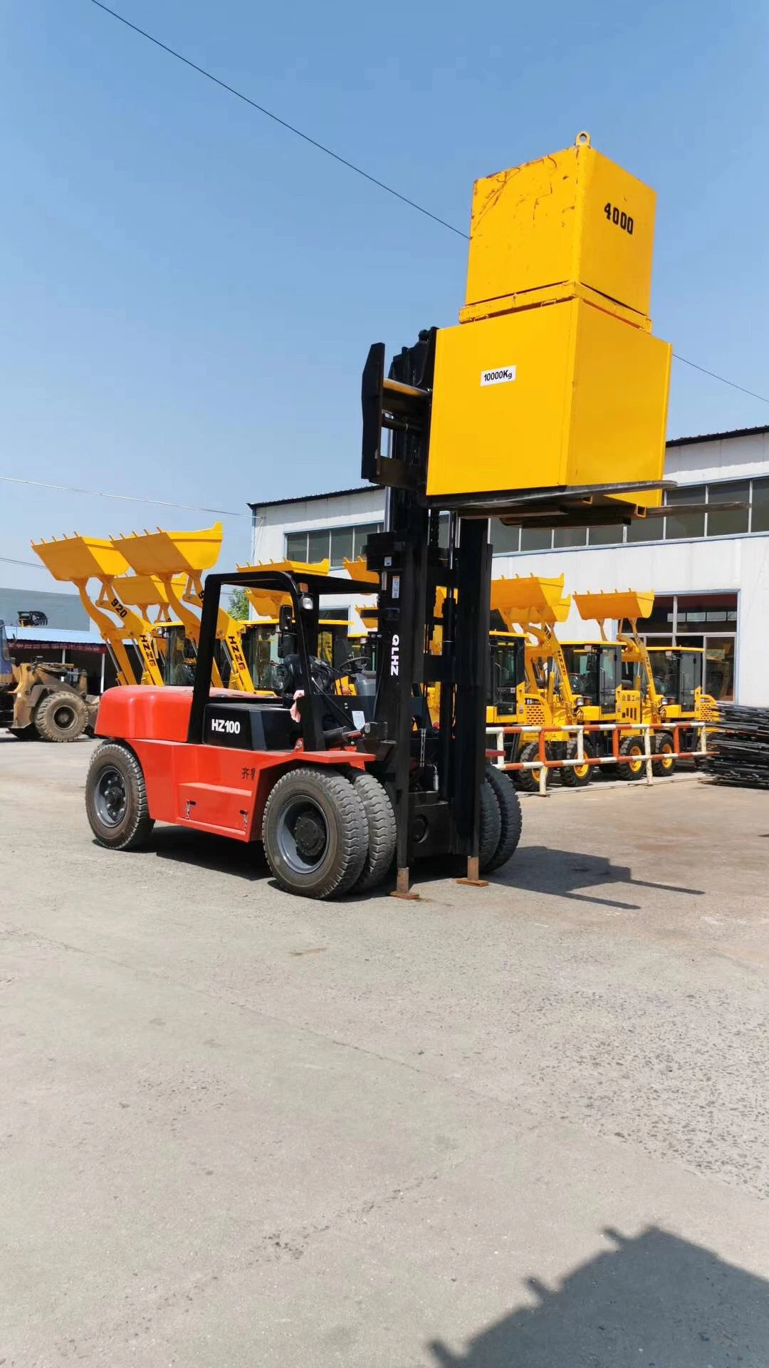 Carro elevador a diesel Shovel a gasolina de grande capacidade e 10 toneladas Fabricação a GPL