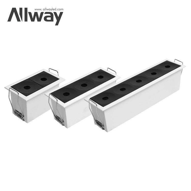 Allway Small Size Square Recessed Showroom Wine Cabinet Hotel Office 3W LED Linear Downlight