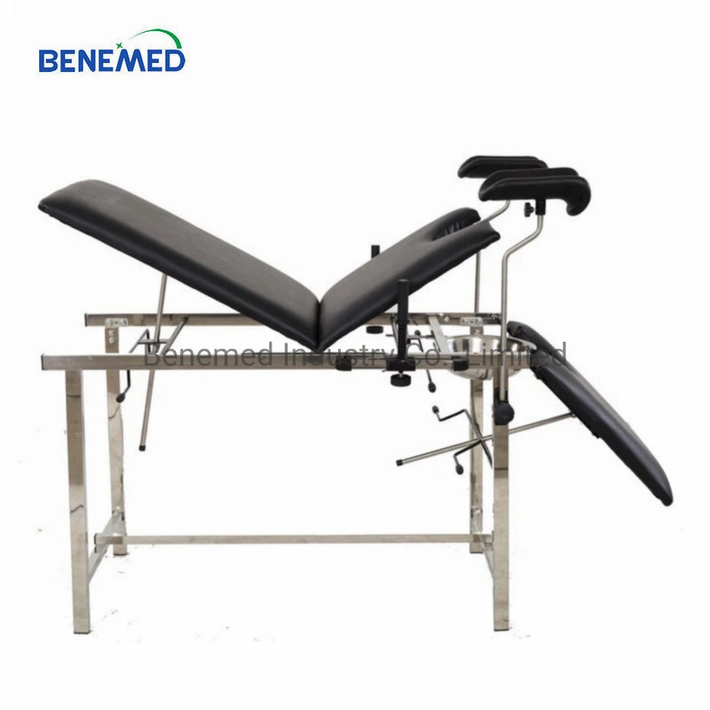 Hot Sale Medical Stainless Steel Obstetric Gynecological Examination Table