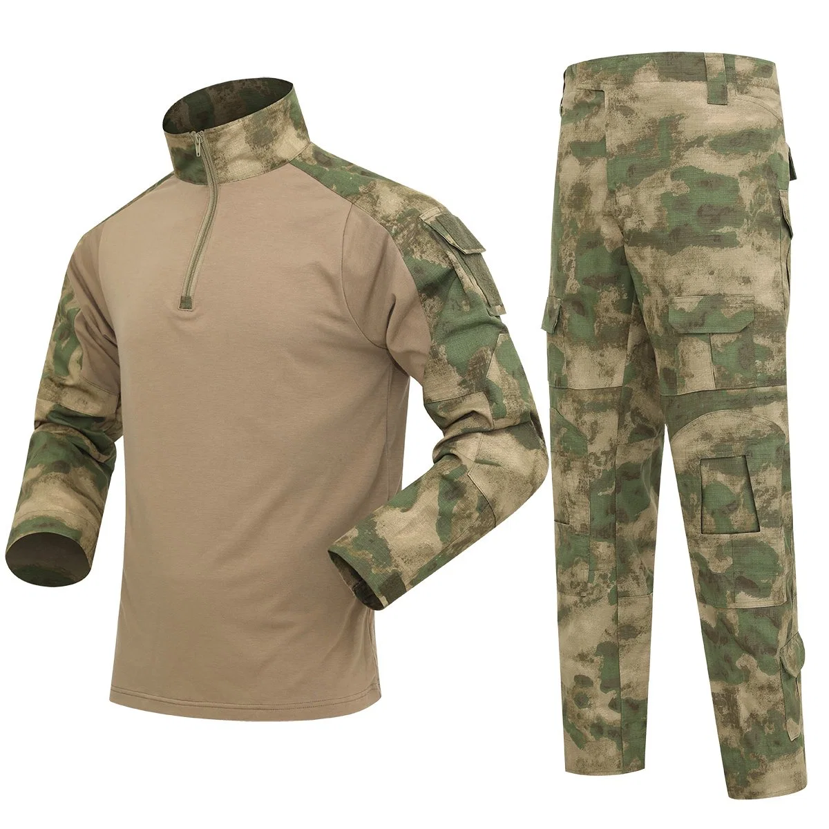 Militar Camuflaje de combate Camisetas y pantalones Twil Tactical uniforme sólido Color traje de rana XXXL Hombre Policía Uniformes