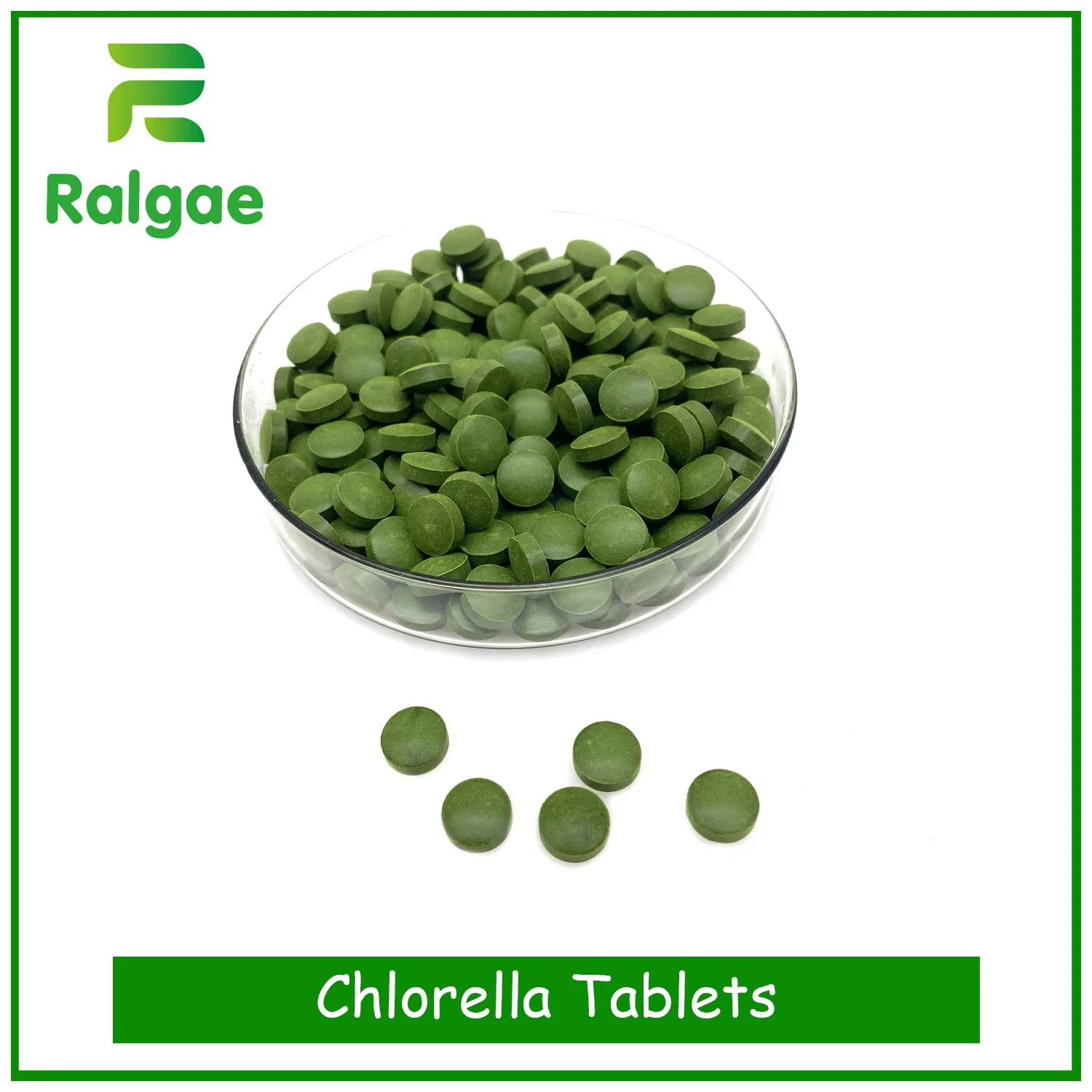 Las tabletas de puro de la microalga Chlorella Vegan suplementos proteicos