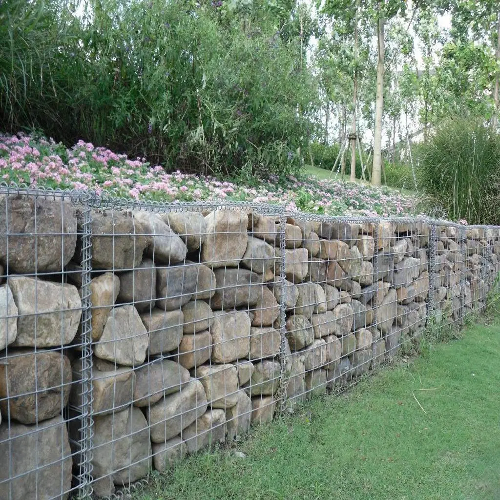 Malla hexagonal alambre retorcido Gabion ladera del río de la pared Gabion Gabion de malla tejida Gabion cesta