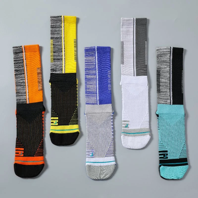 Cotton Marathon Hiking Sock Adult High Colored Nylon Running Cycling Sport Compression Socks