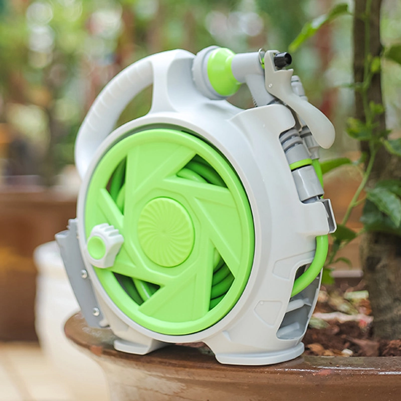 Hot Sale High Quality Auto Portable Garden Hoses & Reels with 7 Patterns Spray Nozzle for Garden