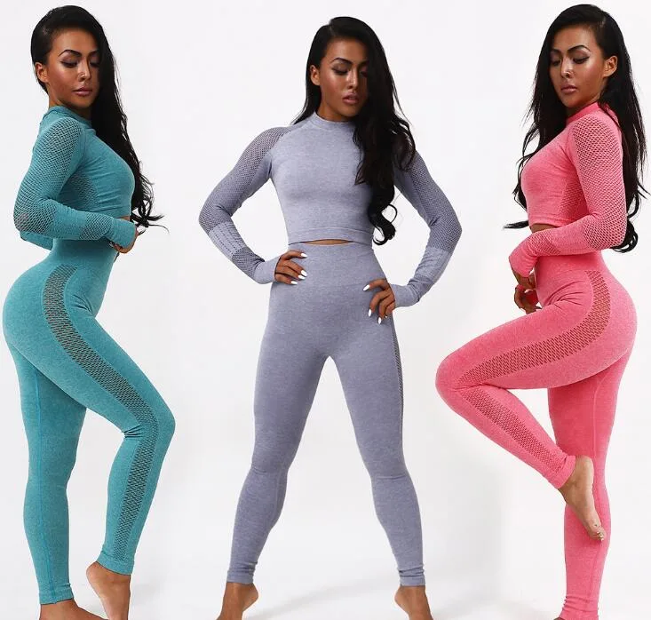 Ladies Fitness Hip Lifting Pants Seamless Sport Suit