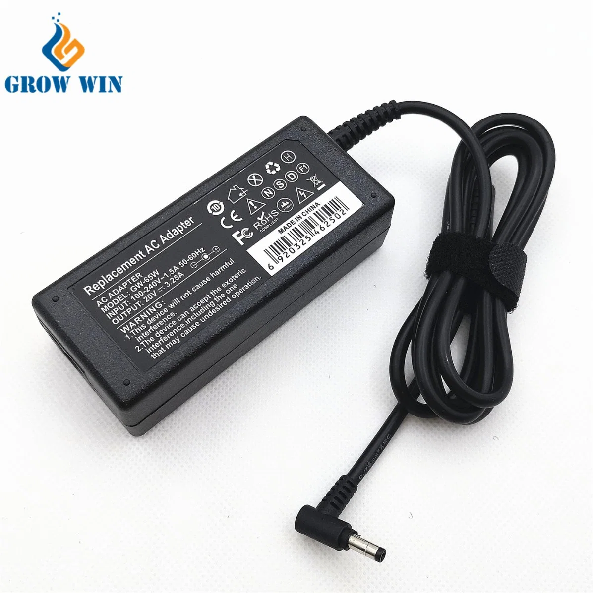 Universal Laptop Power Charger 65W 20V 3.25A for Lenovo Battery