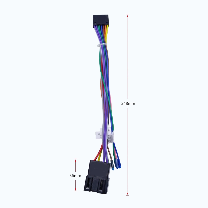 Unité de tête stéréo de l'autoradio 16 broches du faisceau de fils adaptateur pour connecteur de câble d'alimentation d'Android universel