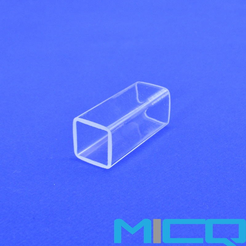 Tubo de vidrio de cuarzo cuadrado de diferentes tamaños