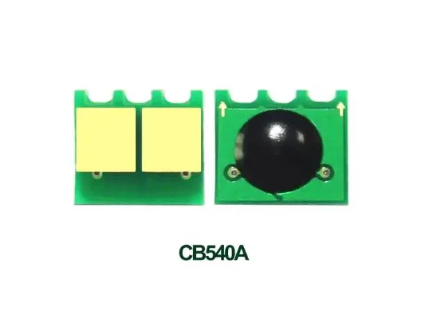 Chip de toner para CB540A/CB541A/CB542A/CB543A para reinicialização do cartucho da impressora HP