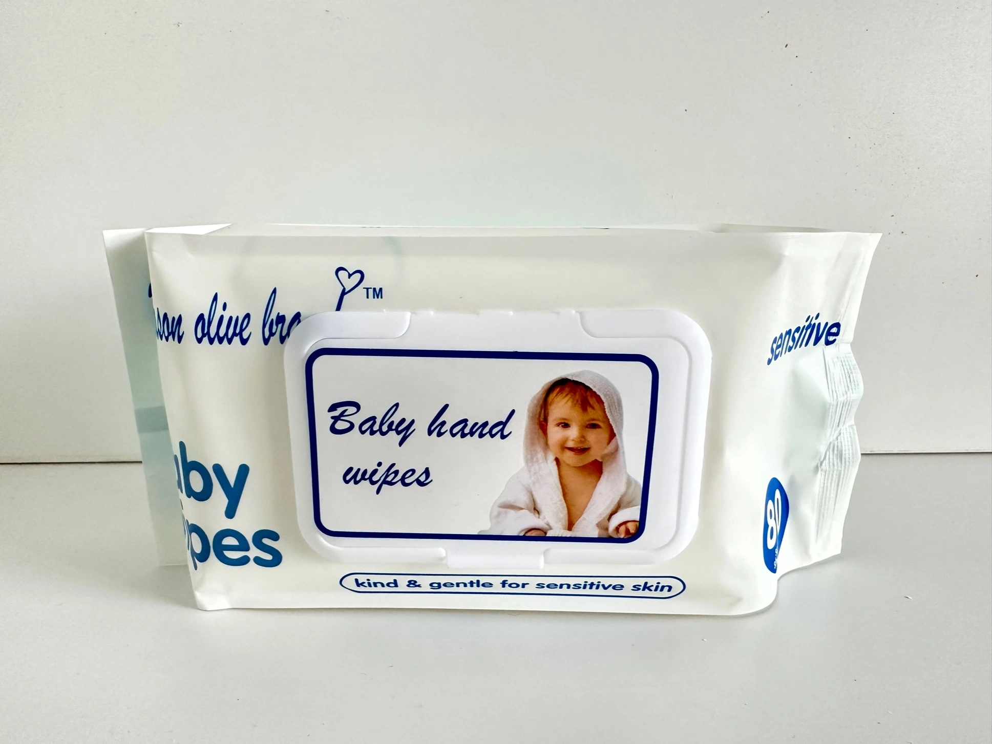 Einweg-Baby Wet und Dry Wipes für die Gesichts aus reinem Baumwolle für Baby empfindliche Haut