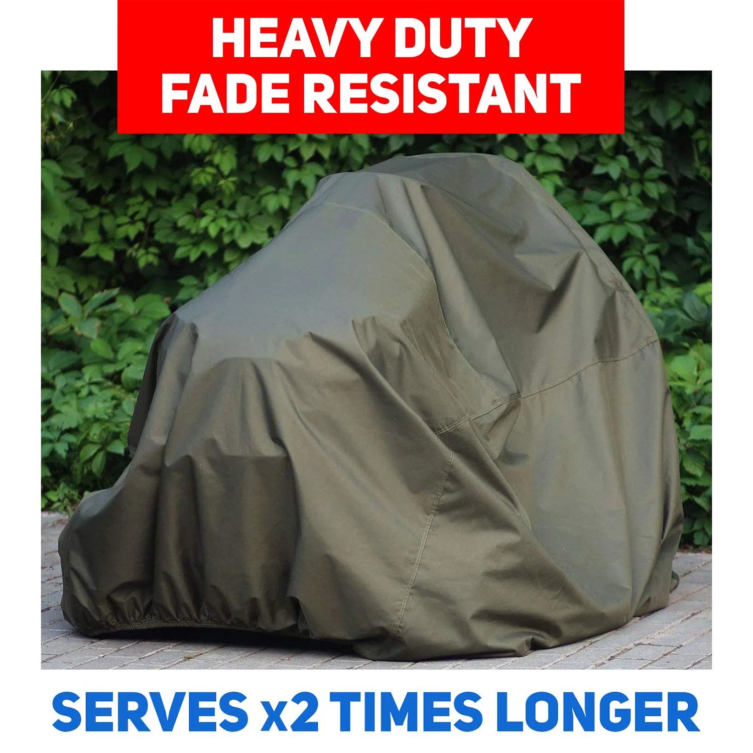 Riding Lawn Mower Cover, Universal 100% Waterproof Heavy Duty 600d Storage for Ride on Lawnmower Tractor, up to 72lx44wx43h