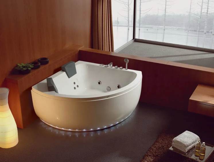 Luxury LED Modern Bath/Corner Hydromassag Jet Bathtub