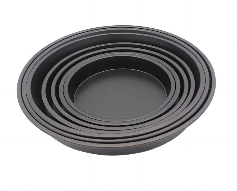 Atacado vários tamanhos non-Stick Round Carbon Steel Pizza Pan baking Tabuleiro