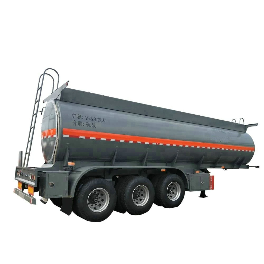 3 Axles Acid Tank Trailer for Sodium Hypochlorite Transport 29cbm Bleach