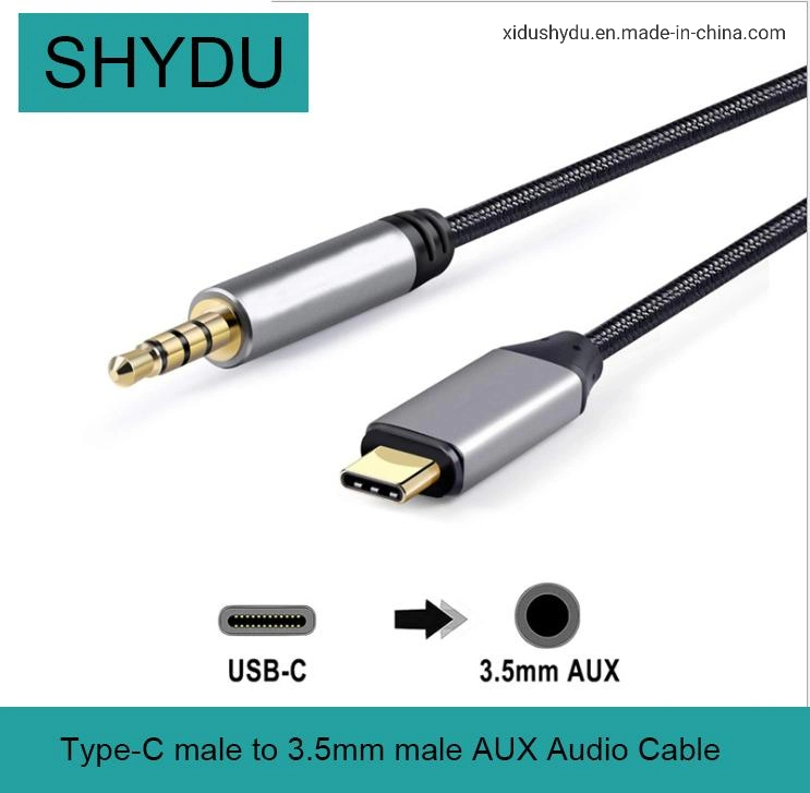 Adaptateur audio mâle vers mâle USB type C vers 3,5 mm